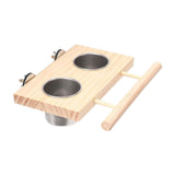 Maxbell Bird Feeder for Cage Large Capacity Feeding Cup for Parrots Budgie Cockatiel Double bowl