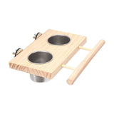 Maxbell Bird Feeder for Cage Large Capacity Feeding Cup for Parrots Budgie Cockatiel Double bowl