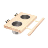 Maxbell Bird Feeder for Cage Large Capacity Feeding Cup for Parrots Budgie Cockatiel Double bowl