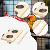 Maxbell Bird Feeder for Cage Large Capacity Feeding Cup for Parrots Budgie Cockatiel Double bowl
