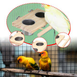 Maxbell Bird Feeder for Cage Large Capacity Feeding Cup for Parrots Budgie Cockatiel Double bowl