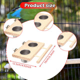 Maxbell Bird Feeder for Cage Large Capacity Feeding Cup for Parrots Budgie Cockatiel Double bowl