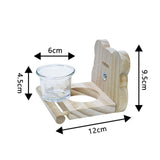 Maxbell Bird Feeding Dish Cups Container Cage Water Bowl for Parrot Budgie Lovebirds 12cmx9.5cm