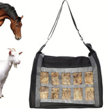 Maxbell Horse Hay Bag Slow feed Feeder Travel Sheep Adjustable Strap Pasture Hay Net