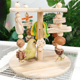 Maxbell Bird Rotating Perch Toy Wooden Parrot Toys for Conures Cockatiels Parrotlets