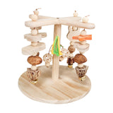 Maxbell Bird Rotating Perch Toy Wooden Parrot Toys for Conures Cockatiels Parrotlets