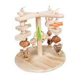 Maxbell Bird Rotating Perch Toy Wooden Parrot Toys for Conures Cockatiels Parrotlets