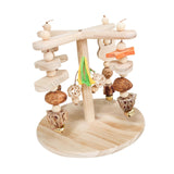 Maxbell Bird Rotating Perch Toy Wooden Parrot Toys for Conures Cockatiels Parrotlets