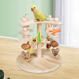 Maxbell Bird Rotating Perch Toy Wooden Parrot Toys for Conures Cockatiels Parrotlets