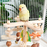 Maxbell Bird Rotating Perch Toy Wooden Parrot Toys for Conures Cockatiels Parrotlets