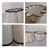 Maxbell Fabric Table Lamp Cover Home Pendant Light Lamp Shade Petal Shaped Lampshade White Gray