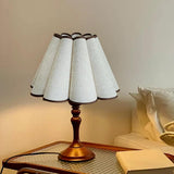 Maxbell Fabric Table Lamp Cover Home Pendant Light Lamp Shade Petal Shaped Lampshade White Gray