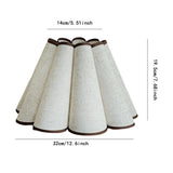 Maxbell Fabric Table Lamp Cover Home Pendant Light Lamp Shade Petal Shaped Lampshade White Gray