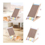 Maxbell Scratching Board Toy Balls Indoor Cats Exerciser Climbing Cat Scratcher Ramp 43.8cmx27.5cmx44.5cm