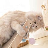 Maxbell Scratching Board Toy Balls Indoor Cats Exerciser Climbing Cat Scratcher Ramp 43.8cmx27.5cmx44.5cm