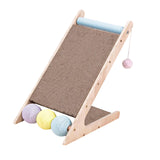Maxbell Scratching Board Toy Balls Indoor Cats Exerciser Climbing Cat Scratcher Ramp 43.8cmx27.5cmx44.5cm