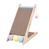 Maxbell Scratching Board Toy Balls Indoor Cats Exerciser Climbing Cat Scratcher Ramp 43.8cmx27.5cmx44.5cm
