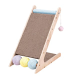 Maxbell Scratching Board Toy Balls Indoor Cats Exerciser Climbing Cat Scratcher Ramp 43.8cmx27.5cmx44.5cm