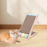 Maxbell Scratching Board Toy Balls Indoor Cats Exerciser Climbing Cat Scratcher Ramp 43.8cmx27.5cmx44.5cm