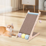 Maxbell Scratching Board Toy Balls Indoor Cats Exerciser Climbing Cat Scratcher Ramp 43.8cmx27.5cmx44.5cm
