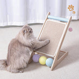 Maxbell Scratching Board Toy Balls Indoor Cats Exerciser Climbing Cat Scratcher Ramp 43.8cmx27.5cmx44.5cm