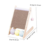Maxbell Scratching Board Toy Balls Indoor Cats Exerciser Climbing Cat Scratcher Ramp 27cmx29.5cmx33.5cm