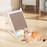 Maxbell Scratching Board Toy Balls Indoor Cats Exerciser Climbing Cat Scratcher Ramp 27cmx29.5cmx33.5cm