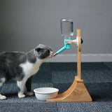 Maxbell Dog Fountain Bottle Holder Wooden Pet Supplies for Gerbil Kitten Chinchillas