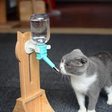Maxbell Dog Fountain Bottle Holder Wooden Pet Supplies for Gerbil Kitten Chinchillas