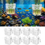 Maxbell 8x Aquarium Plant Holder Aquascaping Decor Cultivation Fish Tank Planter Pot