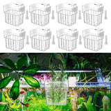 Maxbell 8x Aquarium Plant Holder Aquascaping Decor Cultivation Fish Tank Planter Pot