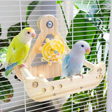 Maxbell Bird Swing Perch Toy Chewing Cage Accessories for Cockatiels Macaws Sparrows