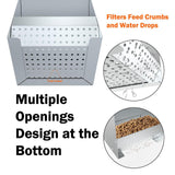 Maxbell Small Animal Feeder with Lid for Chinchillas Guinea Pigs Other Small Animals