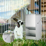 Maxbell Small Animal Feeder with Lid for Chinchillas Guinea Pigs Other Small Animals