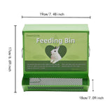 Maxbell Small Animal Feeder with Lid Metal Food Dispenser for Hedgehog Bunny Chicken