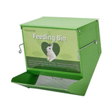 Maxbell Small Animal Feeder with Lid Metal Food Dispenser for Hedgehog Bunny Chicken