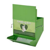 Maxbell Small Animal Feeder with Lid Metal Food Dispenser for Hedgehog Bunny Chicken
