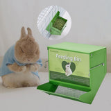 Maxbell Small Animal Feeder with Lid Metal Food Dispenser for Hedgehog Bunny Chicken