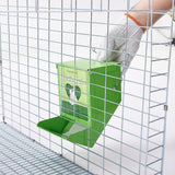 Maxbell Small Animal Feeder with Lid Metal Food Dispenser for Hedgehog Bunny Chicken