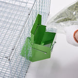 Maxbell Small Animal Feeder with Lid Metal Food Dispenser for Hedgehog Bunny Chicken