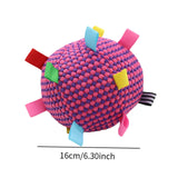 Maxbell Pet Toy Plush Ball Pet Supplies Soft Fuzzy Kitten Ball for Dog Birthday Gifts Rose red