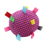 Maxbell Pet Toy Plush Ball Pet Supplies Soft Fuzzy Kitten Ball for Dog Birthday Gifts Rose red