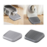 Maxbell Pet Cat Litter Mat Portable Double Layer for Living Room Bedroom Indoor Cats light gray