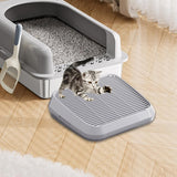 Maxbell Pet Cat Litter Mat Portable Double Layer for Living Room Bedroom Indoor Cats light gray