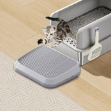 Maxbell Pet Cat Litter Mat Portable Double Layer for Living Room Bedroom Indoor Cats light gray