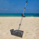 Maxbell Sand Rake Sifting Telescopic Handle Easy Cleanup Extendable Cat Litter Scoop