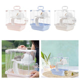 Maxbell 2 Layers Hamster Habitats Cage High Chassis Design Multipurpose 7.4x9x11inch Pink