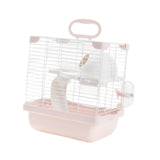 Maxbell 2 Layers Hamster Habitats Cage High Chassis Design Multipurpose 7.4x9x11inch Pink