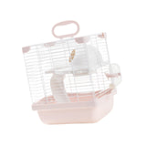 Maxbell 2 Layers Hamster Habitats Cage High Chassis Design Multipurpose 7.4x9x11inch Pink