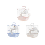 Maxbell 2 Layers Hamster Habitats Cage High Chassis Design Multipurpose 7.4x9x11inch Pink